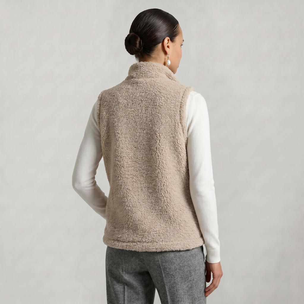 Women’s Zip-Up Vest - Sleeveless Relaxed Fit