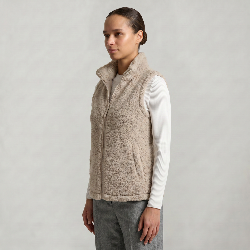 Women’s Zip-Up Vest - Sleeveless Relaxed Fit