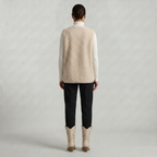 Women’s Sleeveless Zipper Teddy Vest - Relaxed Fit
