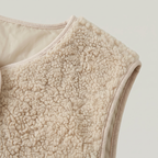 Women’s Sleeveless Zipper Teddy Vest - Relaxed Fit