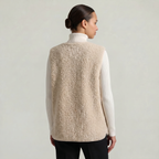 Women’s Sleeveless Zipper Teddy Vest - Relaxed Fit