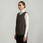 Women’s Sleeveless Zipper Teddy Vest - Relaxed Fit